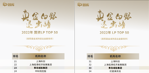 星空平台-星空online（中国）城投集团蝉联“LP真金白银退出榜”TOP 50